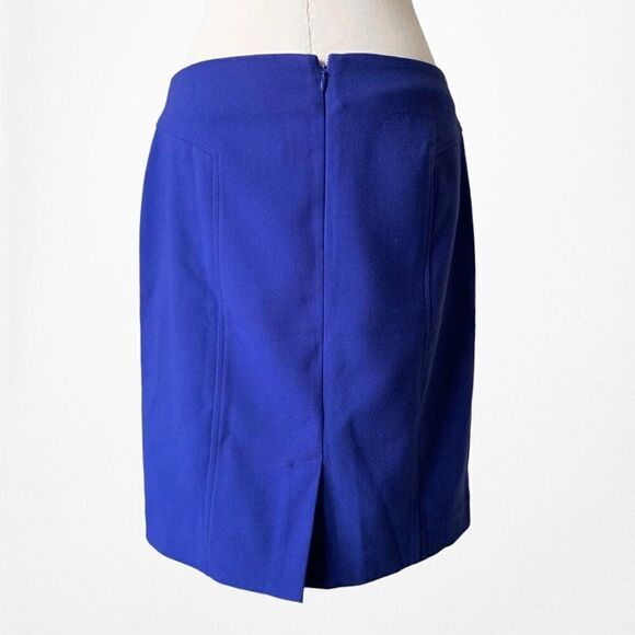 Vintage Y2K Loft Blue High Waisted Low Rise Bodycon Knee Length Skirt Size S/M - Picture 6 of 7